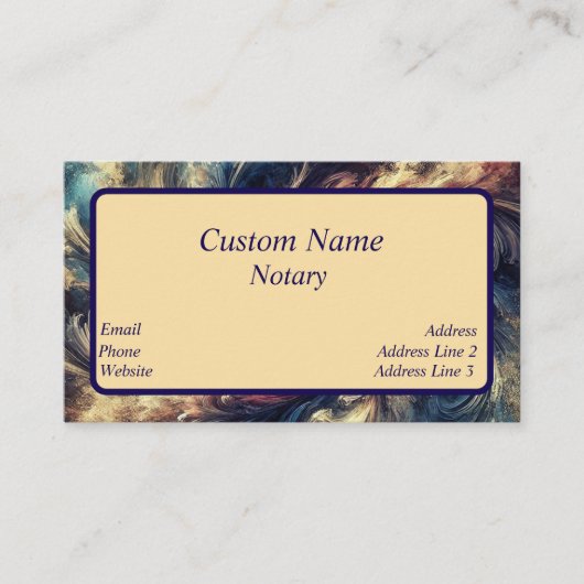 Notaris Moderne Abstracte Kunst Visitekaartje (Voorkant)
