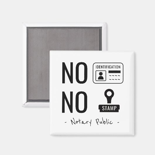 Notaris Nee Nee Magneet (Voorkant / Achterkant)