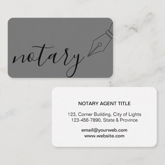 Notaris Nib Logo Tax Preparate Book Keeping Visitekaartje (Voorkant / Achterkant)