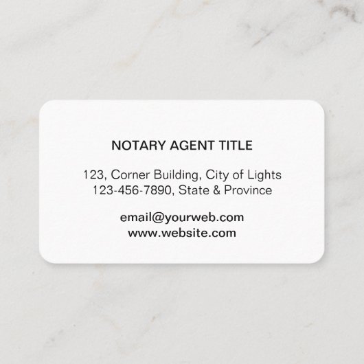 Notaris Nib Logo Tax Preparate Book Keeping Visitekaartje (Achterkant)