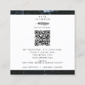 Notaris ondertekenaar Feather Marble Quill Logo Vierkante Visitekaartje (Achterkant)