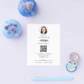 Notaris ondertekenaar Feather Quill Logo Foto Flyer (Enkel)