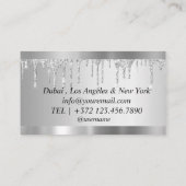 Notaris Ondertekenaar Lening Agent Silver Border Visitekaartje (Achterkant)