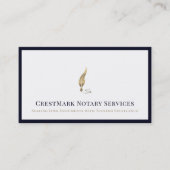 Notaris Ondertekenaar lening Quill Logo Visitekaartje (Voorkant)