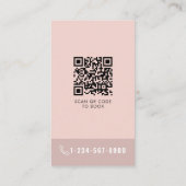Notaris ondertekenagent moderne roze foto QR-code Visitekaartje (Achterkant)