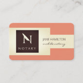 Notaris Ondertekenagent Retro Visitekaartje (Voorkant)