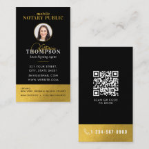 Notaris ondertekenende agent Black Gold foto QR-co