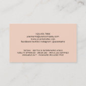 Notaris Ondertekenende Agent Elegante Peach Kleur  Visitekaartje (Achterkant)