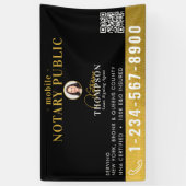 Notaris ondertekeningsagent Black Gold Foto QR Cod Spandoek (Verticaal)