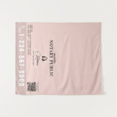 Notaris Ondertekeningsagent Foto QR-code Tafelbann Wandkleed (Voorkant (horizontaal))