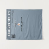 Notaris Ondertekeningsagent Foto QR-code Tafelbann Wandkleed (Voorkant (horizontaal))