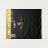 Notaris Ondertekeningsagent Foto QR-code Tafelbann Wandkleed (Voorkant (horizontaal))