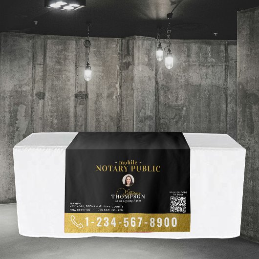 Notaris Ondertekeningsagent Foto QR-code Tafelbann Wandkleed