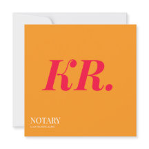 Notaris ondertekeningsagent monogram oranje roze