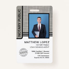 Notaris Ondertekeningsagent overheidslening ID Badge