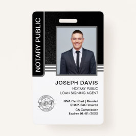 Notaris Ondertekeningsagent overheidslening ID Badge