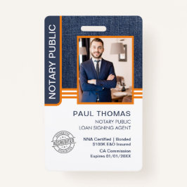 Notaris Ondertekeningsagent overheidslening ID Badge