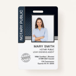 Notaris Ondertekeningsagent overheidslening ID Badge