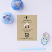 Notaris ondertekeningsagent QR-code rustieke kraft Flyer (Enkel)
