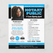 Notaris Openbaar Akte Ondertekeningsagent Blauwe B Flyer (Voorkant)