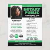 Notaris Openbaar Akte Ondertekeningsagent Groen Be Flyer (Voorkant)