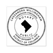 Notaris openbaar district van Columbia Zelfinktende Stempel (Design)