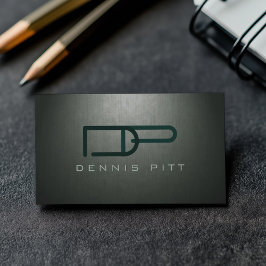 Notaris Openbaar Grijs Aangepaste Monogram Lening Visitekaartje