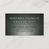 Notaris Openbaar Grijs Aangepaste Monogram Lening  Visitekaartje (Achterkant)