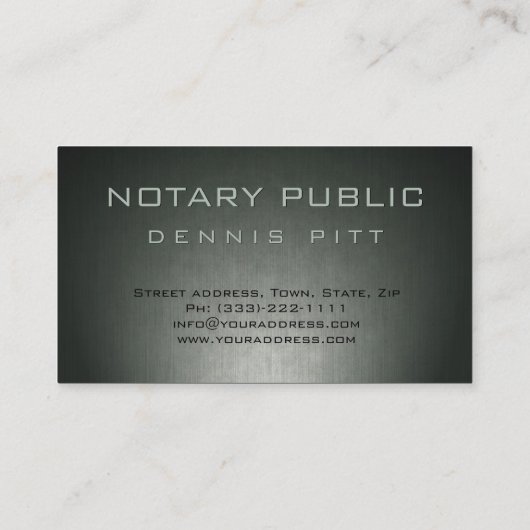 Notaris Openbaar Grijs Aangepaste Monogram Lening  Visitekaartje (Achterkant)