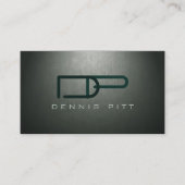 Notaris Openbaar Grijs Aangepaste Monogram Lening  Visitekaartje (Voorkant)