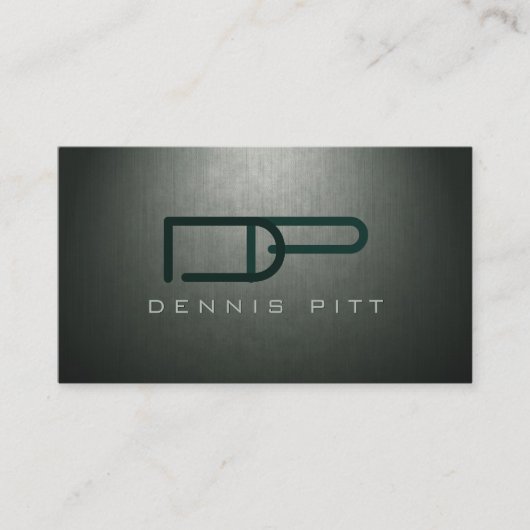 Notaris Openbaar Grijs Aangepaste Monogram Lening  Visitekaartje (Voorkant)