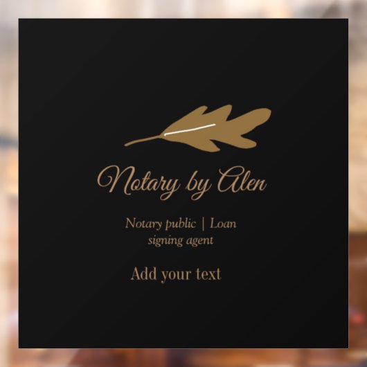 Notaris openbaar krediet ondertekening agent toevo raamsticker (Vel 2)