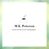 notaris openbaar leningondertekeningsagent naam ad raamsticker (Vel 3)