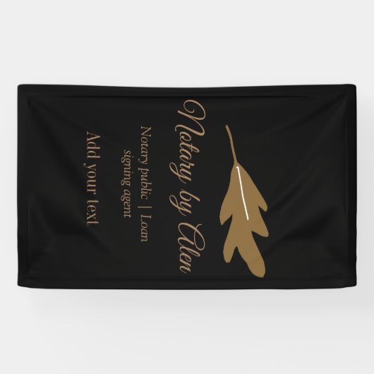 Notaris openbaar leningondertekeningsagent naam ad spandoek (Horizontaal)