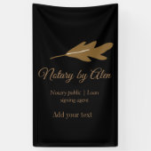 Notaris openbaar leningondertekeningsagent naam ad spandoek (Verticaal)