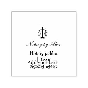 Notaris openbaar leningondertekeningsagent naam ad  zelfinktende stempel