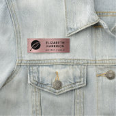 Notaris Openbaar Logo Roze Goud Naamplaatje (In situ)