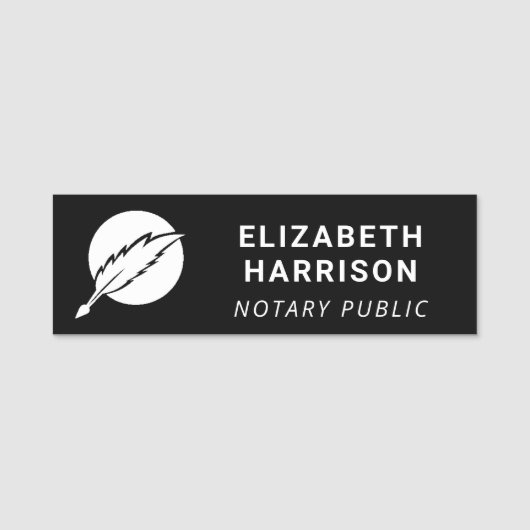 Notaris Openbaar Logo Zwart Naamplaatje (Voorkant)