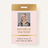 Notaris Openbaar Ministerie Pink & Gold Personeel  Badge (Voorkant)