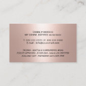 Notaris Openbaar Moderne Handtekening Navy & Roos  Visitekaartje (Achterkant)