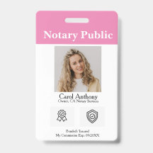 Notaris Openbaar / Notaris Ondertekenaar ID Badge