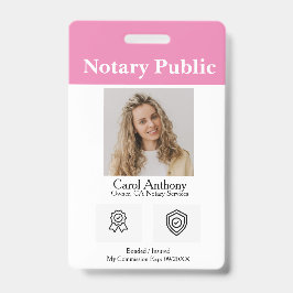Notaris Openbaar / Notaris Ondertekenaar ID Badge
