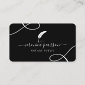 Notaris Openbaar Ondertekenend Agent Quill Logo Visitekaartje (Voorkant)