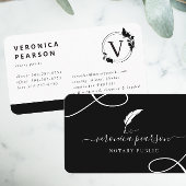 Notaris Openbaar Ondertekenend Agent Quill Logo Visitekaartje