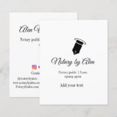 Notaris openbaar procureur leningondertekenaar voe (Voorkant / Achterkant)