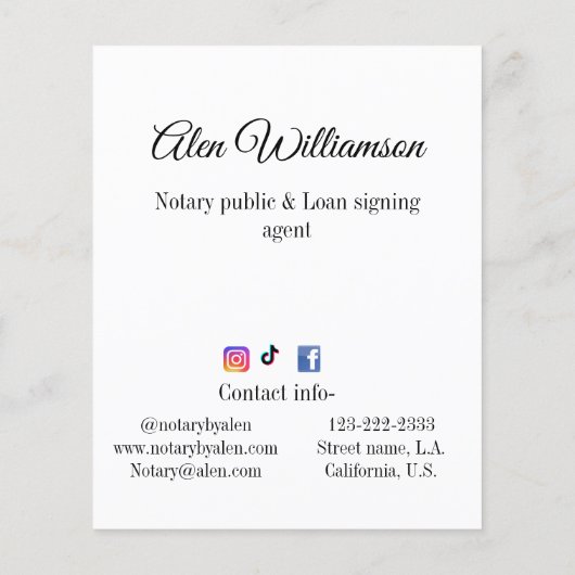 Notaris openbaar procureur leningondertekenaar voe (Achterkant)