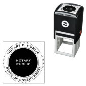 Notaris Openbaar rond zwart wit Zelfinktende Stempel (In situ)