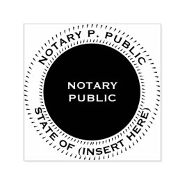 Notaris Openbaar rond zwart wit Zelfinktende Stempel