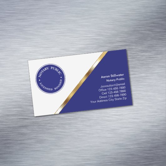 Notaris Openbaar Visitekaartje Magneten (Voorbeeld)