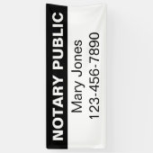Notaris Openbaar Zwart-wit Naam Telefoonnummer Spandoek (Verticaal)